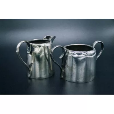 2x Set Silberplated  sugar milk set