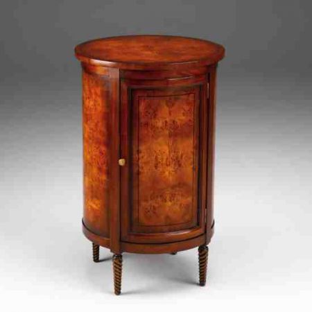 Round Central Cabinet Burl