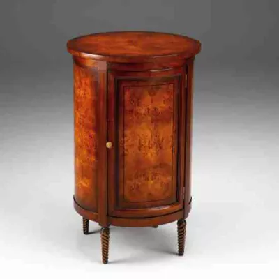 Round Central Cabinet Burl