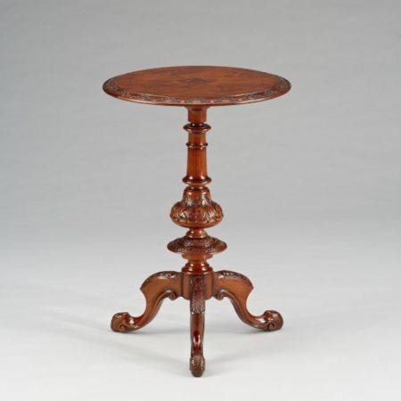 "Inlaid Round Table Arie" - Tripod Table, Beistelltisch, sofort Lieferbar