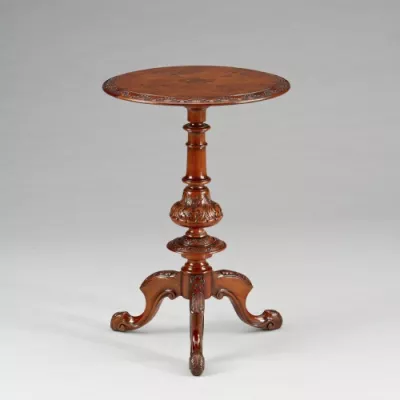 "Inlaid Round Table Arie" - Tripod Table, Beistelltisch, sofort Lieferbar