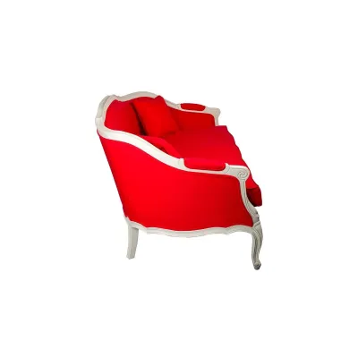 Sofa im LXV Stil in Rot & Weiß