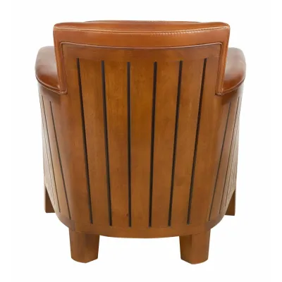 Brauner Cocktailsessel mit Mahagoni im Vintage Stil