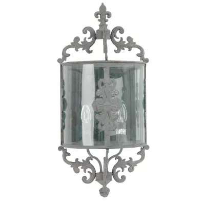 Clayre & Eef Sakrale Wandlampe grau