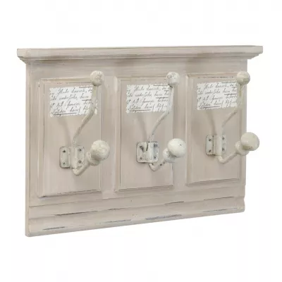 Clayre & Eef Holz Wandhaken creme ca. 41 x 10 x 25 cm