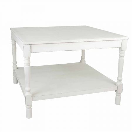 Praktischer Holztisch weiß