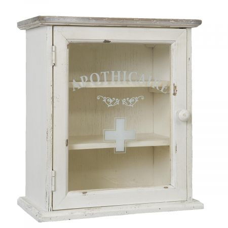 Clayre & Eef Apothekenschrank Weiß 32*36*18 cm