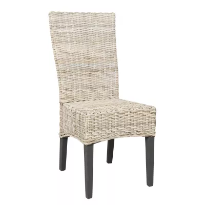 Clayre & Eef Rattan-Stuhl lang, in beige