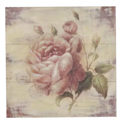 Clayre & Eef Bild "Blume" 51*51*3cm
