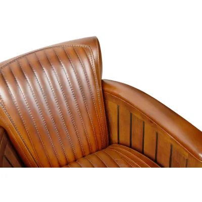 Brauner Cocktailsessel mit Mahagoni im Vintage Stil