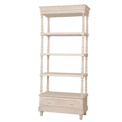 Clayre & Eef Holzregal Regal Weiß 86*43*202 cm