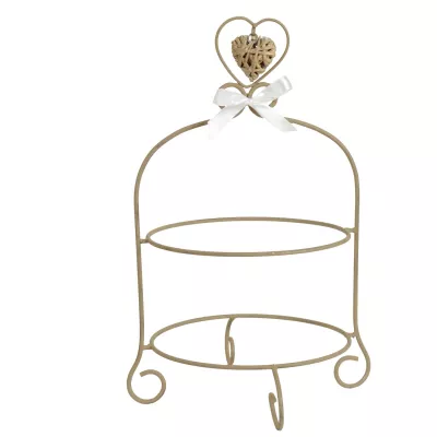 Clayre & Eef Teller Etagere mit Herzmotiv