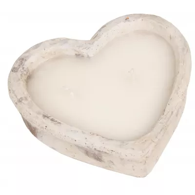 Clayre & Eef Schöne Herzförmige Schale mit Kerze