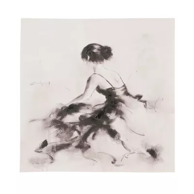 Clayre & Eef Bild Dame ca. 80 x 80 x 3 cm
