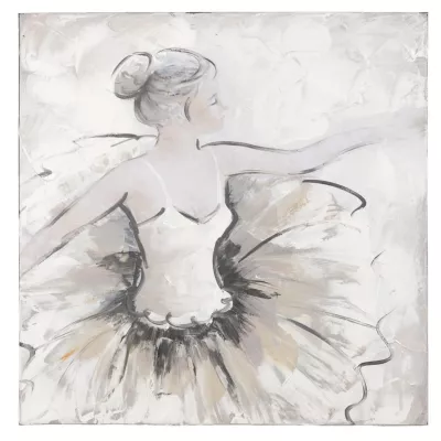 Clayre & Eef Bild Gemälde Ballerina ca. 60 x 60 cm