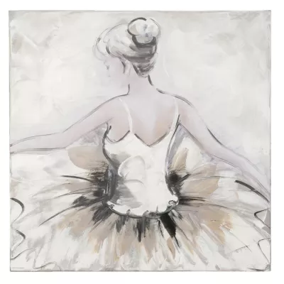 Clayre & Eef Bild Gemälde Ballerina ca. 60 x 60 cm