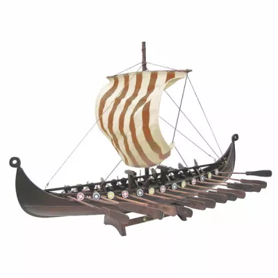 Maritim by Morris Wikinger-Schiff, Holz mit Stoffsegel, L: 60cm, H: 40cm