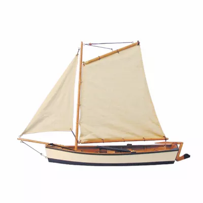 Maritim by Morris Fischerboot, Holz mit Stoffsegel, L: 45cm, H: 32cm