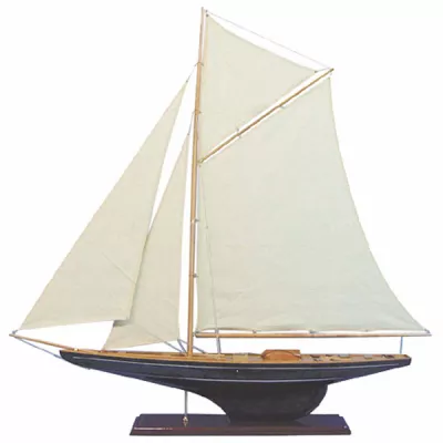 Maritim by Morris Segler-Yacht, Holz mit Stoffsegel, L: 102cm, H: 109cm
