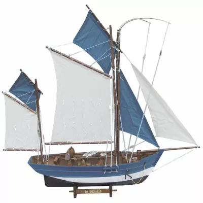 Maritim by Morris Thunfischfänger, Holz mit Stoffsegel, L: 64cm, H: 59cm