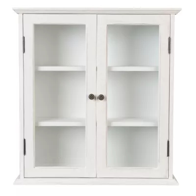 Clayre & Eef Weißer Hängeschrank aus Holz