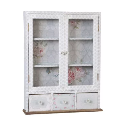 Clayre & Eef Wandschrank Vitrine bunt ca. 55 x 72 x 11 cm