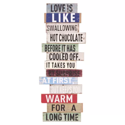 Clayre & Eef Schild Spruch Love is like... ca. 33 x 101 cm