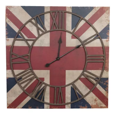 Clayre & Eef Uhr Flagge "Britain" 70 x 70 cm
