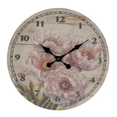 Clayre & Eef Wanduhr Rosen XXL 60x5 cm