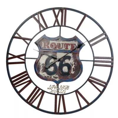 Clayre & Eef Wanduhr Route 66 70x4 cm