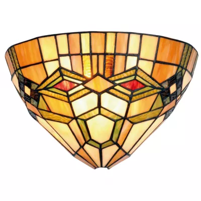 Clayre & Eef Tiffany Wandlampe 30x19cm Schamanenmaske