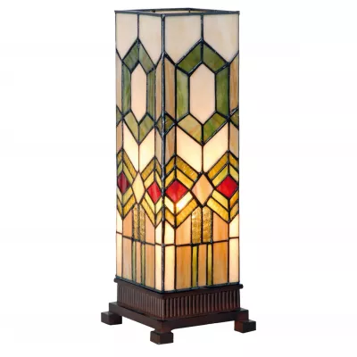 Clayre & Eef Tischlampe Tiffany 12.5x35 cm E14/max 1x40W