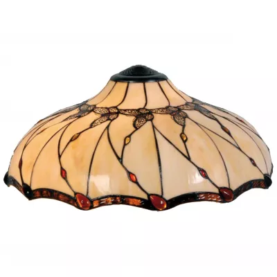 Clayre & Eef Tiffany Lampenschirm 50cm "Butterflies'n'Pearls"