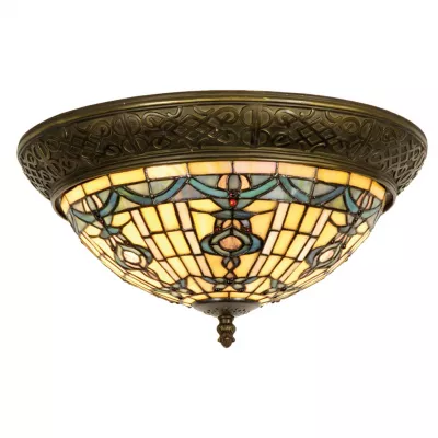 Clayre & Eef Deckenleuchte Tiffany Ø 38x19 cm E14/max 2x40W