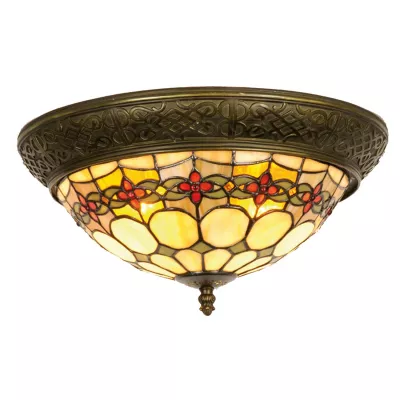 Clayre & Eef Deckenleuchte Tiffany Ø 38x19 cm E14/max 2x40W