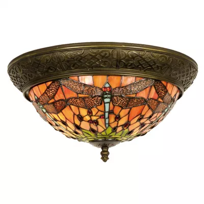 Clayre & Eef Deckenlampe im Tiffany-Stil "Libellen Nest"