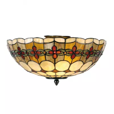 Clayre & Eef Deckenleuchte Tiffany Ø 40x24 cm E14/max 2x40W