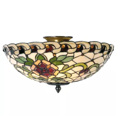 Clayre & Eef Deckenleuchte Tiffany Ø 40x25 cm E14/max 2x40W