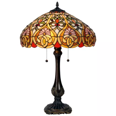 Clayre & Eef Tischlampe im Tiffany Stil 43x63cm