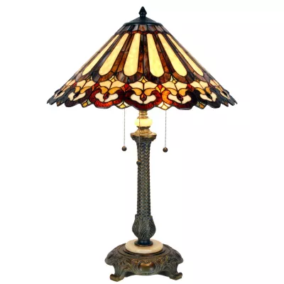Clayre & Eef Tischlampe Tiffany Ø 53x71 cm E27/max 2x60W