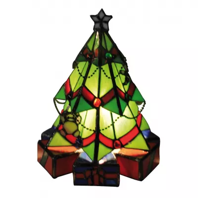 Clayre & Eef Wandlampe im Tiffany-Stil Weihnachtsbaum 20 x 26 cm