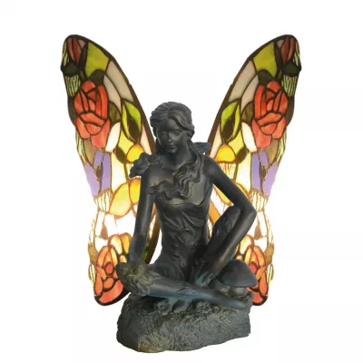 Clayre & Eef Wandlampe im Tiffany-Stil Fee 25 x 30 cm