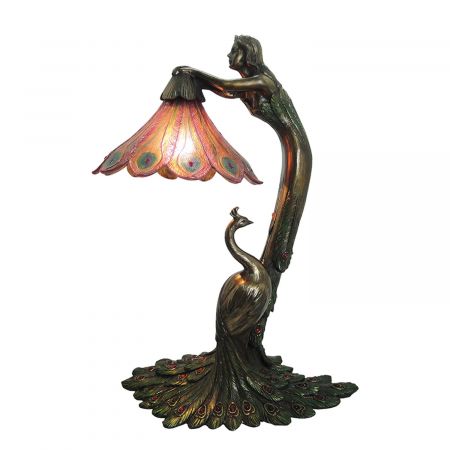 Clayre & Eef Tischlampe im Tiffany-Stil ca. 30 x 20 x 43 cm