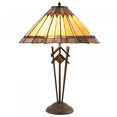 Clayre & Eef Tischlampe im Tiffany-Stil Ø 56*76 cm