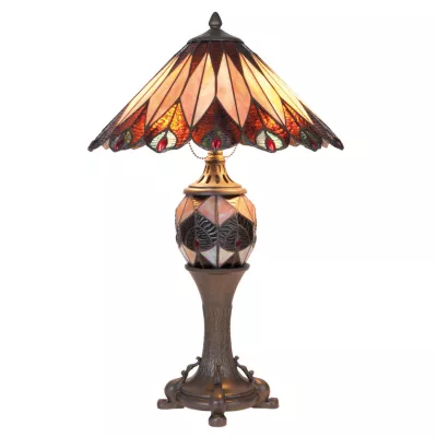 Clayre & Eef Tischlampe Tiffany-Stil ca. Ø 40 x 63 cm