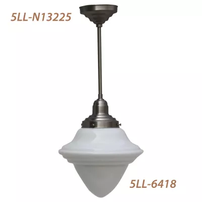Clayre & Eef Lampenschirm Glass groot weiß 27 *? 31 cm,KH 13cm