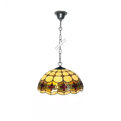 Clayre & Eef Tiffany Hängelampe Ø 40cm Blumenkette