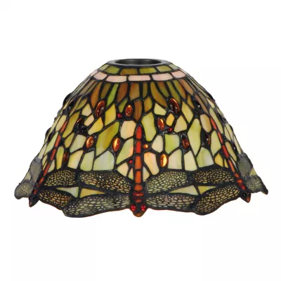 Clayre & Eef Lampenschirm Tiffany-Stil ca. Ø 25cm Libelle grün
