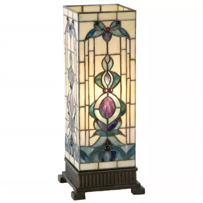 Clayre & Eef Tischlampe Tiffany 18x18x45 cm E27/max 1x40W