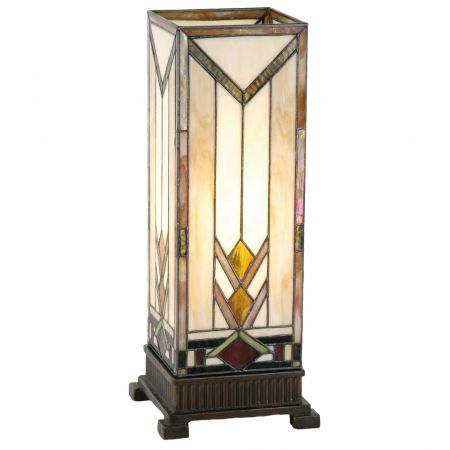 Säulenlampe im Tiffany-Stil V-Muster 45x18cm